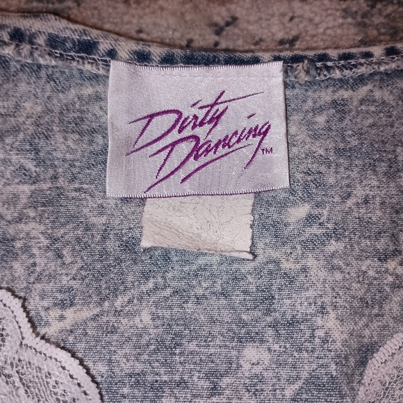 Vintage Dirty Dancing 1987 Acid washed Crop Sleeveless denim vest  small - Picture 11 of 15